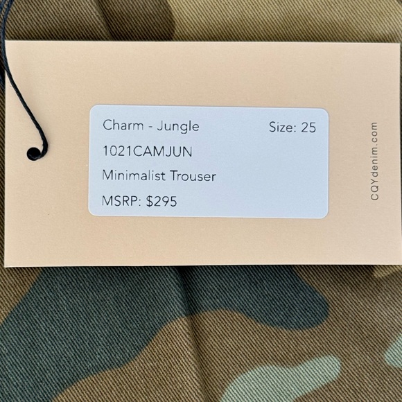 CQY Anthropologie Charm Jungle Minimalist Camouflage Pants Sizes 25 and 30 NWT - Picture 11 of 14